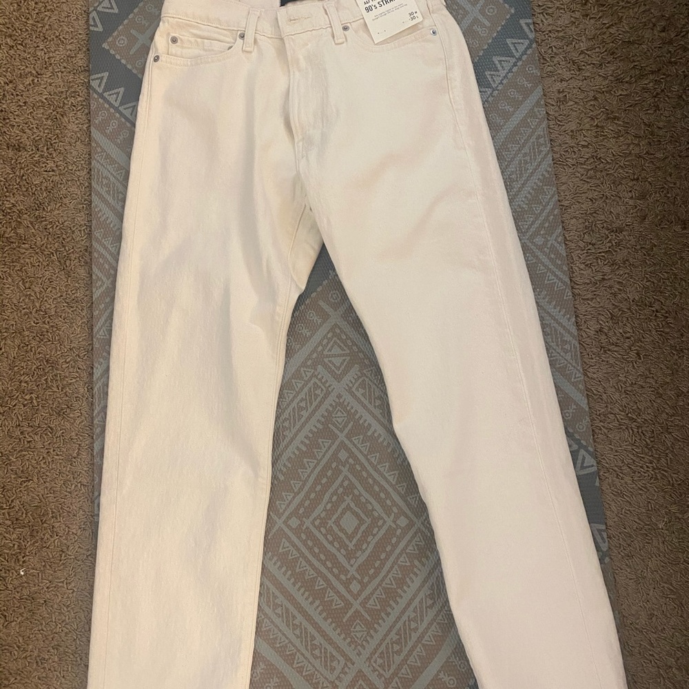 Abercrombie 90’s Straight Jeans Cream